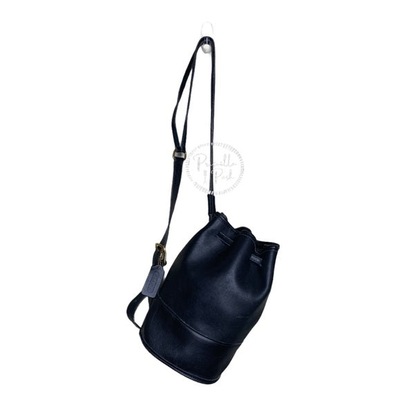 Vintage Black Coach Bucket Backpack Sling-pack