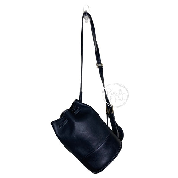Vintage Black Coach Bucket Backpack Sling-pack