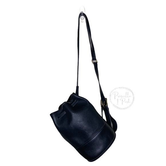 Vintage Black Coach Bucket Backpack Sling-pack