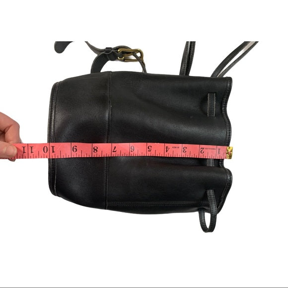 Vintage Black Coach Bucket Backpack Sling-pack