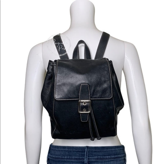 Vintage Coach Black Legacy Backpack Black Leather