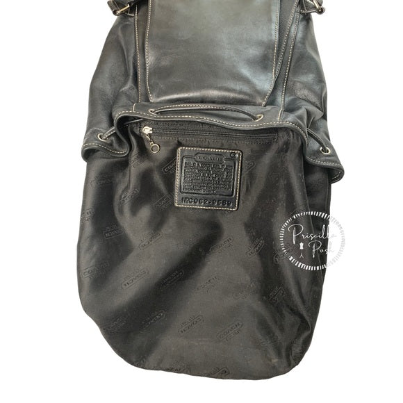 Vintage Coach Black Legacy Backpack Black Leather