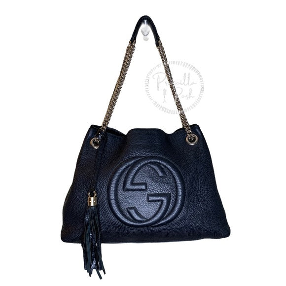 GUCCI Soho Leather Shoulder Bag 308982 Gold Chain