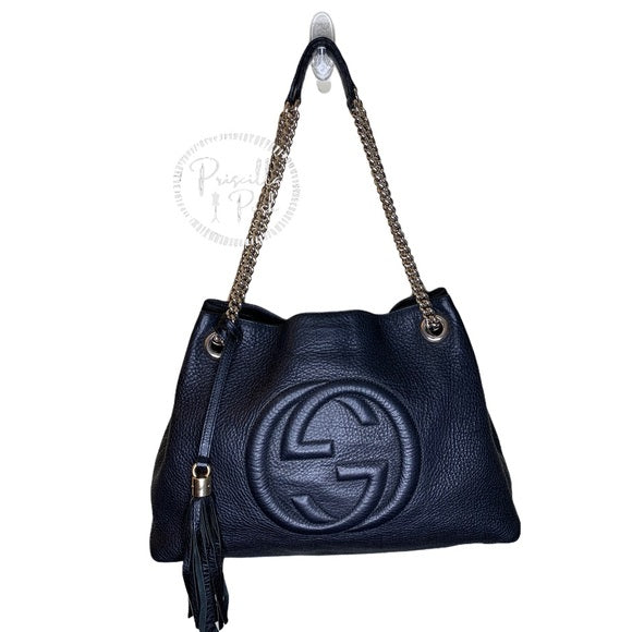 GUCCI Soho Leather Shoulder Bag 308982 Gold Chain