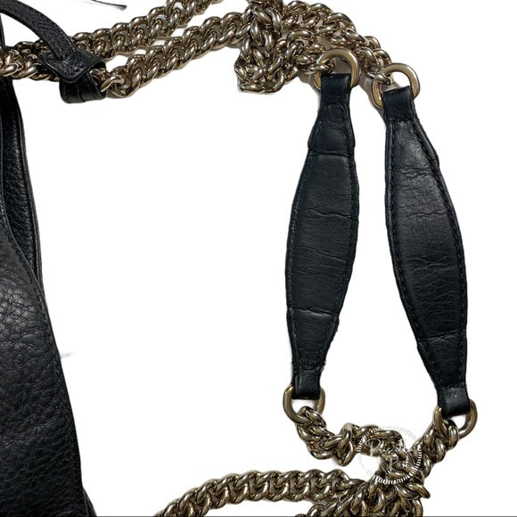 GUCCI Soho Leather Shoulder Bag 308982 Gold Chain