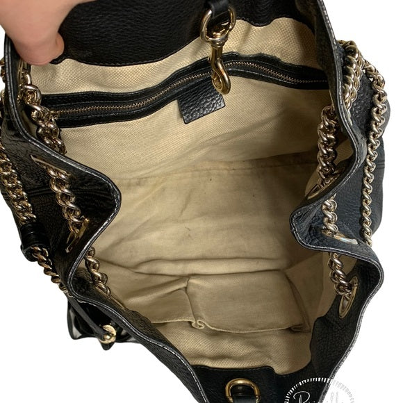 GUCCI Soho Leather Shoulder Bag 308982 Gold Chain