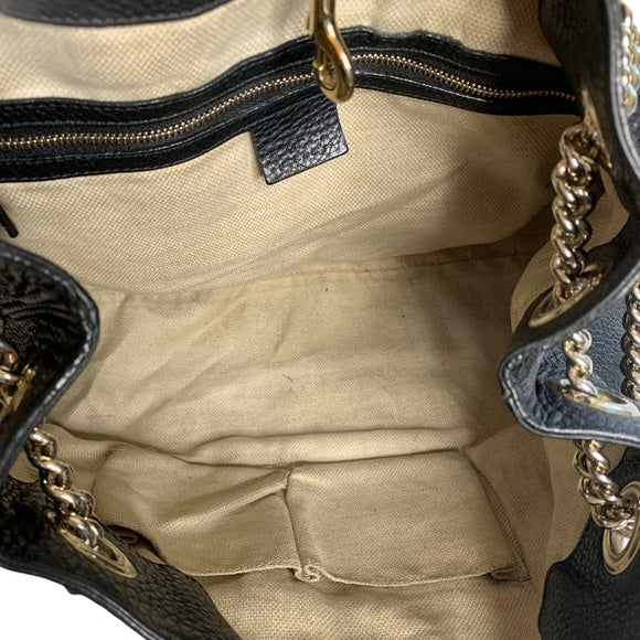 GUCCI Soho Leather Shoulder Bag 308982 Gold Chain