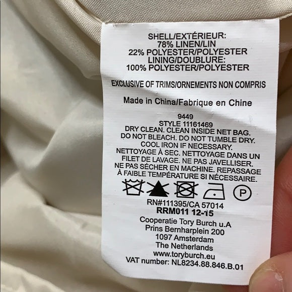 Tory Burch linen-blend floral-jacquard dress