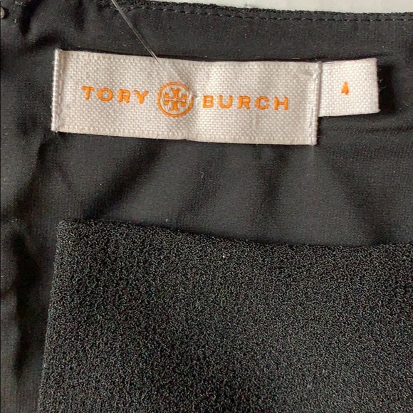 Tory Burch Ashley Cap-Sleeve Peplum Dress Black