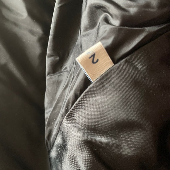Moncler Black Mixed Media Down Puffer Wool Panel