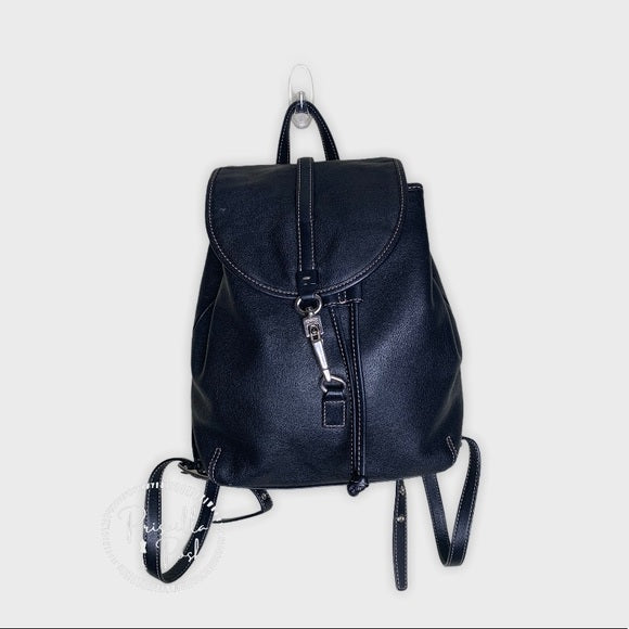 Vintage Coach Black Leather Legacy Backpack 9368