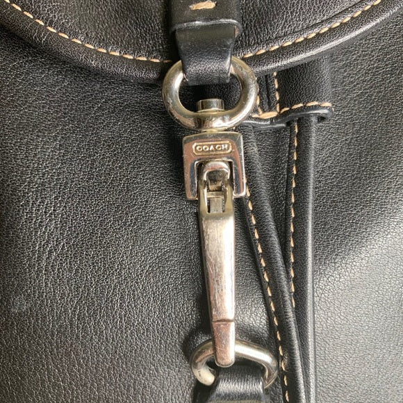 Vintage Coach Black Leather Legacy Backpack 9368