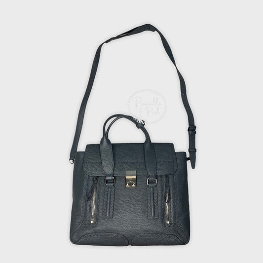 3.1 Phillip Large Grey Leather Silver Pashli Tote