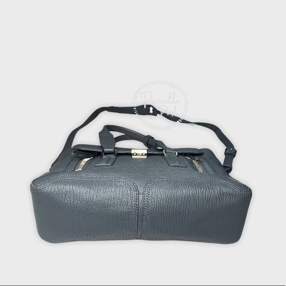 3.1 Phillip Large Grey Leather Silver Pashli Tote