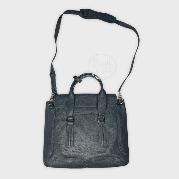 3.1 Phillip Large Grey Leather Silver Pashli Tote