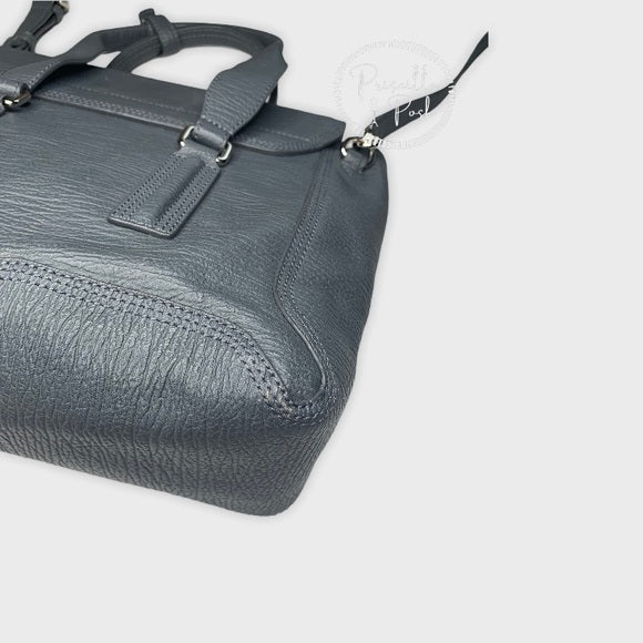 3.1 Phillip Large Grey Leather Silver Pashli Tote
