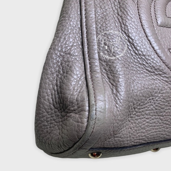 Gucci Soho Convertible Shoulder Bag Leather Taupe