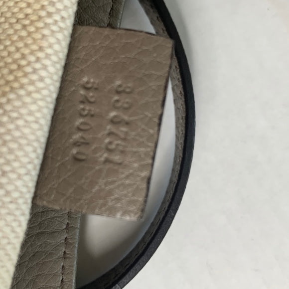 Gucci Soho Convertible Shoulder Bag Leather Taupe