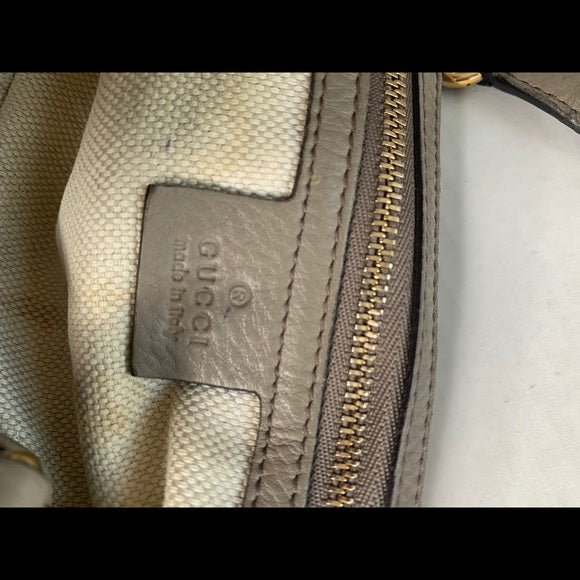 Gucci Soho Convertible Shoulder Bag Leather Taupe