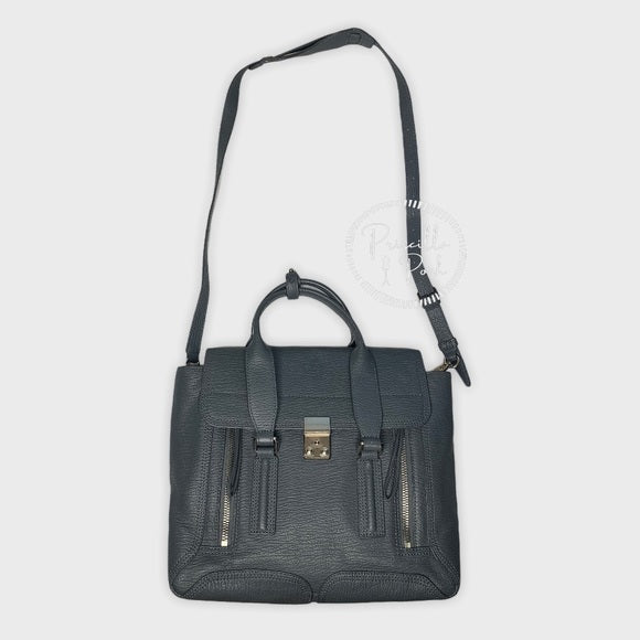 3.1 Phillip Large Grey Leather Silver Pashli Tote