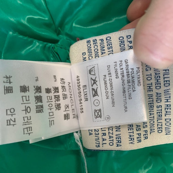 Moncler Teal Blue Green Long Down Puffer Jacket