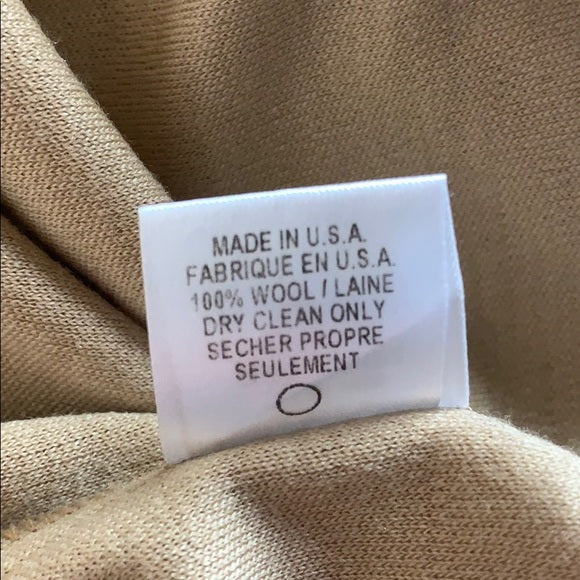 Diane Von Furstenberg Tan Khaki Wool Wrap Dress 6