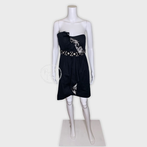 Lilly Pulitzer Black Strapless Crystal Belt Dress