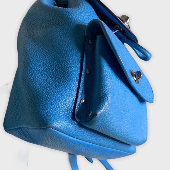 Coach Mini Turnlock Rucksack Pebbled Leather Back