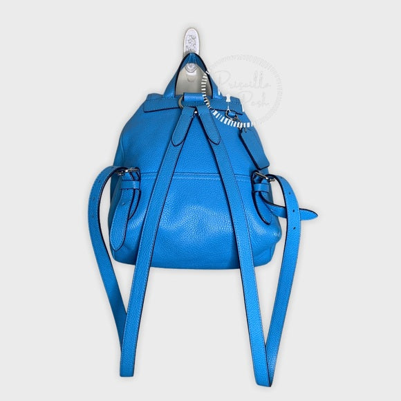 Coach Mini Turnlock Rucksack Pebbled Leather Back