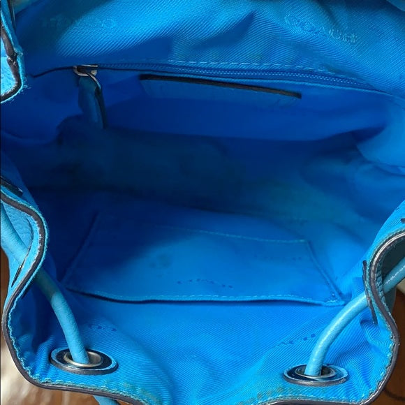 Coach Mini Turnlock Rucksack Pebbled Leather Back