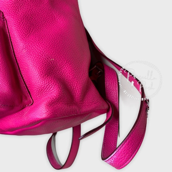 Coach Hot Pink Billie Leather Pebbled Backpack