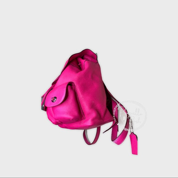 Coach Hot Pink Billie Leather Pebbled Backpack