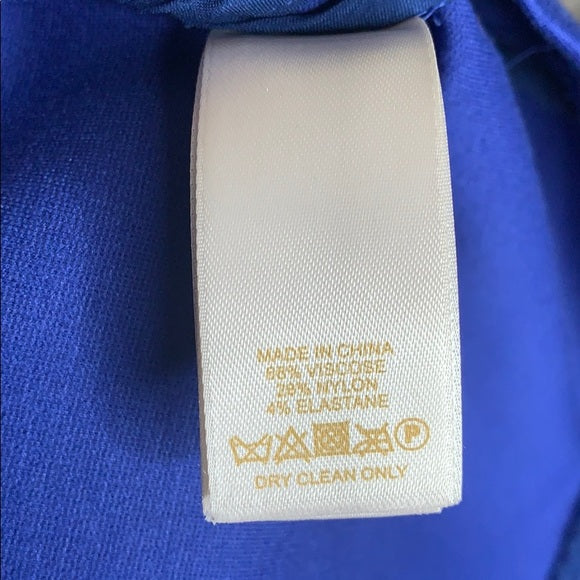 Kate Spade Blue Short V-Neck Sleeve A-Line Dress