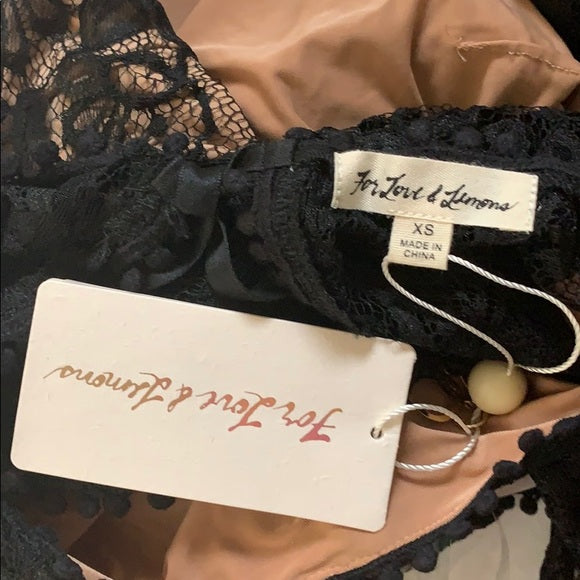 NWT For Love & Lemons Emerie Cut Out Dress Black