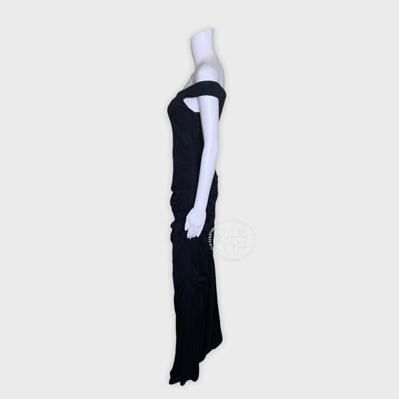 Nicole Miller Vive Gown Black Off the Shoulder
