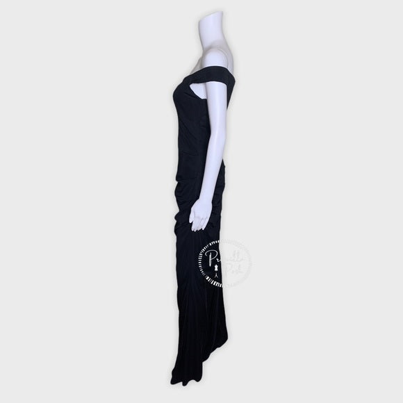Nicole Miller Vive Gown Black Off the Shoulder