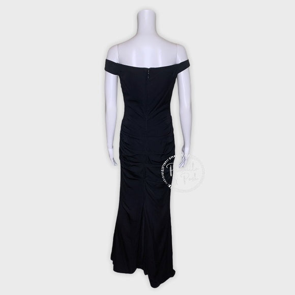 Nicole Miller Vive Gown Black Off the Shoulder