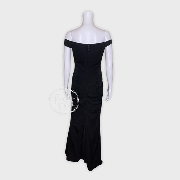 Nicole Miller Vive Gown Black Off the Shoulder