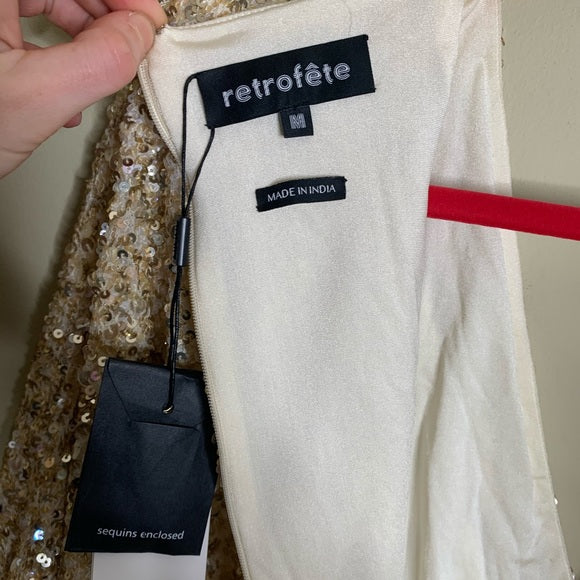 NWT RETROFÊTE Aubrielle sequined mini dress