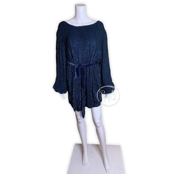 NWT Retrofete Selma Sequin Dress Navy Blue Priscilla Posh NWT Retrofete Selma Sequin Dress Navy Blue Priscilla Posh