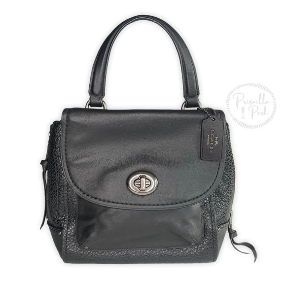 COACH Faye Backpack F30525 Convertible Bag Black
