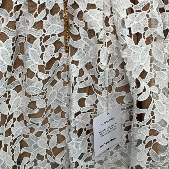 NWT Self-Portrait White Azaelea Guipure Lace Dress