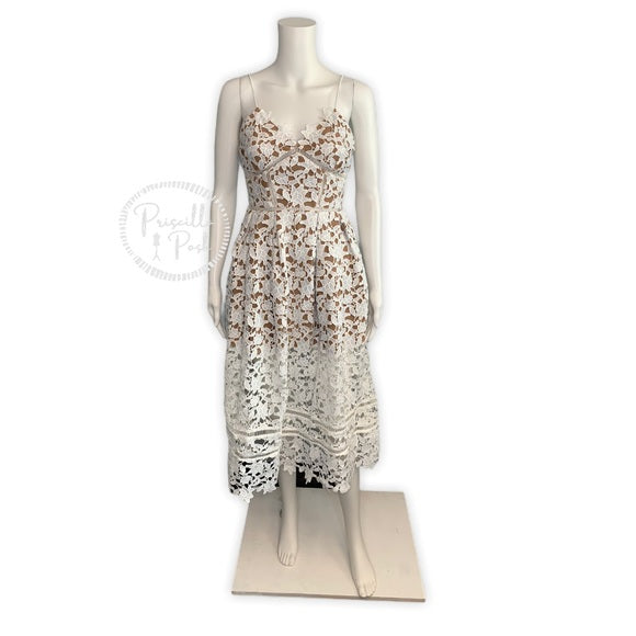 NWT Self-Portrait White Azaelea Guipure Lace Dress