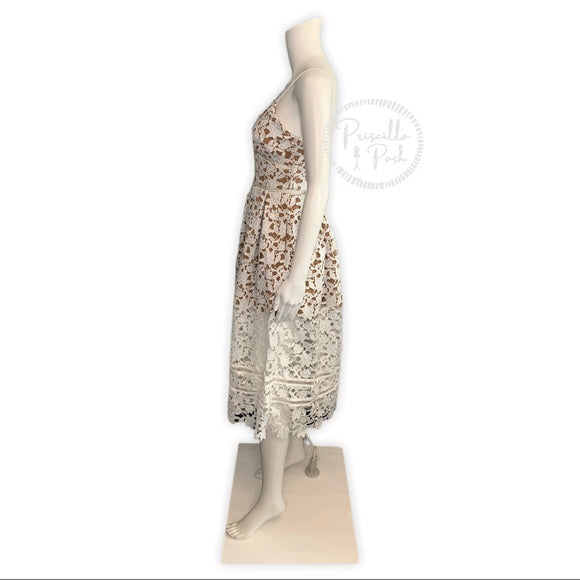NWT Self-Portrait White Azaelea Guipure Lace Dress