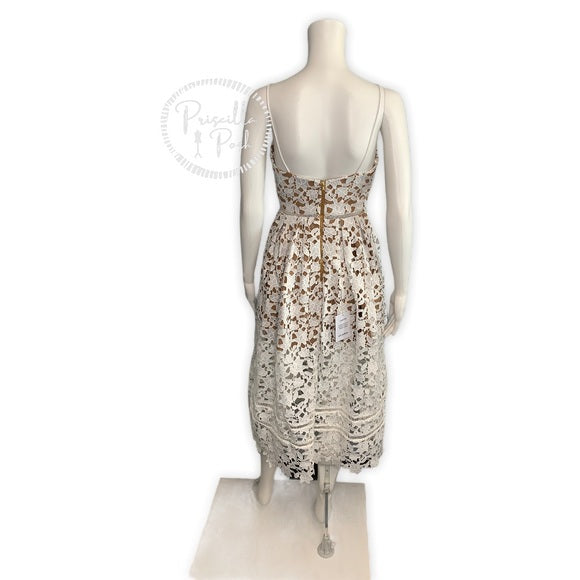 NWT Self-Portrait White Azaelea Guipure Lace Dress