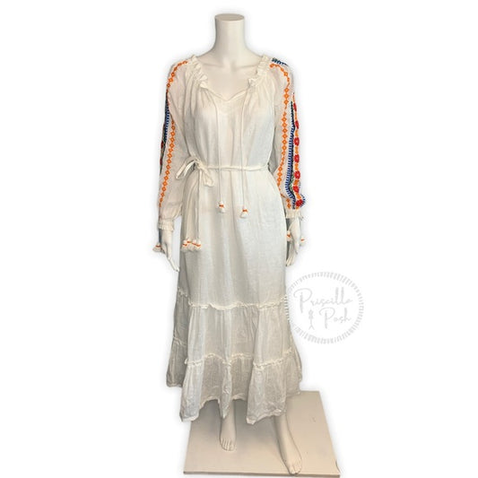 NWT Tory Burch Embroidered Peasant Maxi Dress