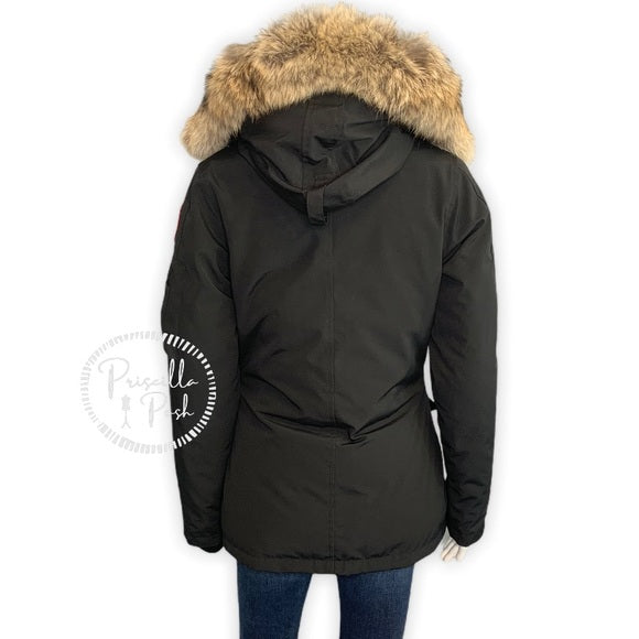 CANADA GOOSE Coyote Fur-Trim Parka Black Coat