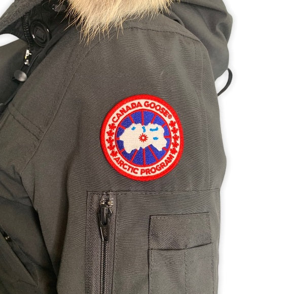 CANADA GOOSE Coyote Fur-Trim Parka Black Coat