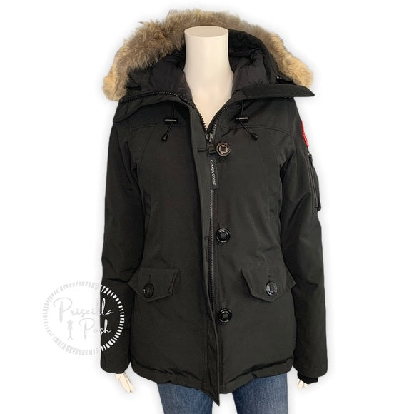 CANADA GOOSE Coyote Fur-Trim Parka Black Coat