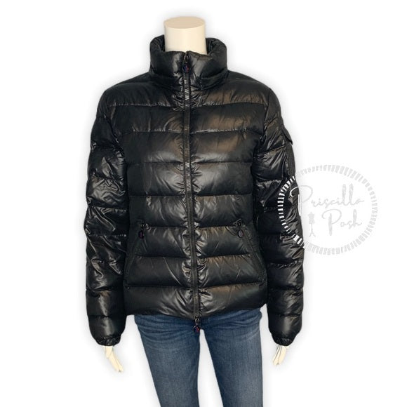 MONCLER Black Down Bady Jacket Puffer Coat Shine
